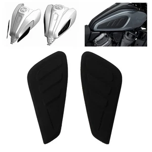 Motorcycle Tank Knee Pad Black Kit For Harley Pan America 1250 RA1250 2020 2021 - Picture 1 of 10