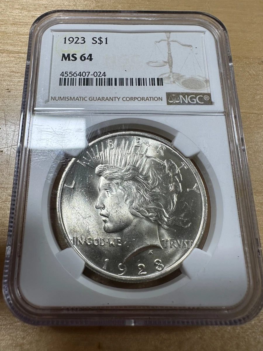 1923 MS 64 Graded Peace Dollars for sale | eBay