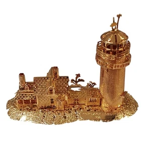Danbury Mint Gold Plated Lighthouse Christmas Ornament Highland Lighthouse - Picture 1 of 10