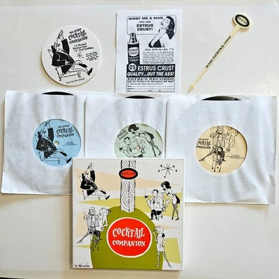 3 x 7" Box Set: The Estrus Cocktail Companion 1994 Man Or Astro-Man? Mortals +++ - Image 1 of 4