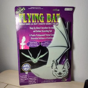 Vintage Flying Bat Halloween Decoration Glows In The Dark New 90s - Picture 1 of 5