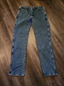  Rustler Jeans Hombres 34x35 Regular Recto Azul Medio Lavado Trabajo Jeans - Imagen 1 de 3