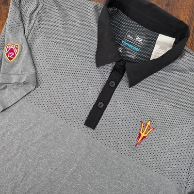 Adidas Arizona State Sun Devils NCAA Golf Polo Shirt ClimaCool Gray XL - Image 1 of 4