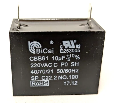 Samsung 30" 1.6cu. ft. Microwave Oven ME16K3000AS BiCai CBB61 Capacitor 220VAC - Image 1 of 4