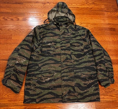 Rothco Field Jacket M-65 Tiger Stripe Jungle Camo Military Jacket Mens XL Lined - Image 1 of 4