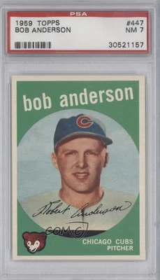 1959 Topps Bob Anderson #447 PSA 7 2d2 - Image 1 of 3