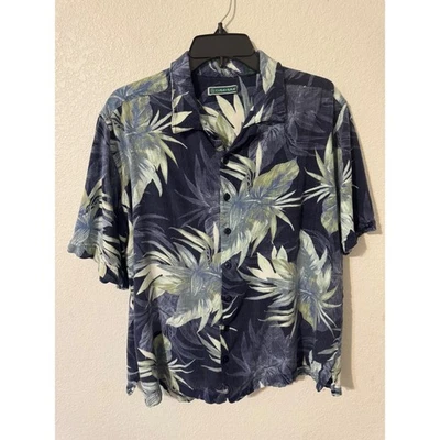 Cubavera Floral Hawaiian Shirt Tropical Print Button Up Short Sleeve - Image 1 of 4