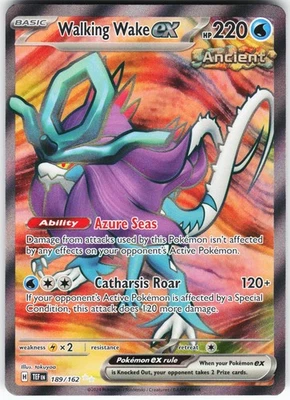 Walking Wake ex - 189/162 Pokemon SV05: Temporal Forces Holo Ultra Rare NM - Image 1 of 2