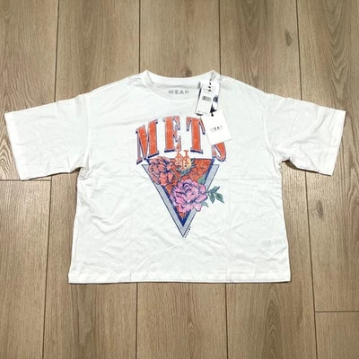 WEAR by Erin Andrews Mujer Blanco Mets Floral Gráfico Camiseta Talla GRANDE NUEVA CON ETIQUETAS Foto 1 de 4