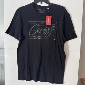 Camiseta mediana Guess Los Angeles para hombre T4OI12KBIV0, negro azabache A996, nueva con etiquetas - Imagen 1 de 9