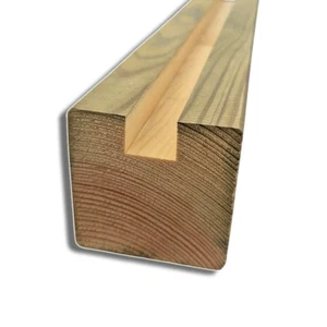 Trave in Legno 7x7 cm con Canale 20x16 mm - Profilo a U, L o H - Impregnata - Imagen 1 de 12