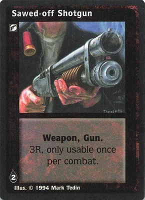 Sawed-off Shotgun - Jyhad Deckmaster V:TES Trading Card 1994 - Image 1 of 2