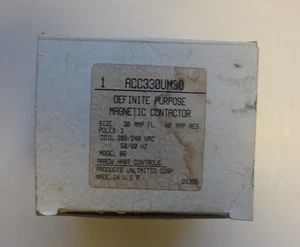 EATON P/N: ACC330UM30 40AMP CONTACTOR 3 POLE 208/240VAC - Picture 1 of 8