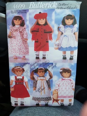 Butterick 4699 18" Doll Clothes Sewing Pattern American Girl UNCUT 1996 - Image 1 of 2