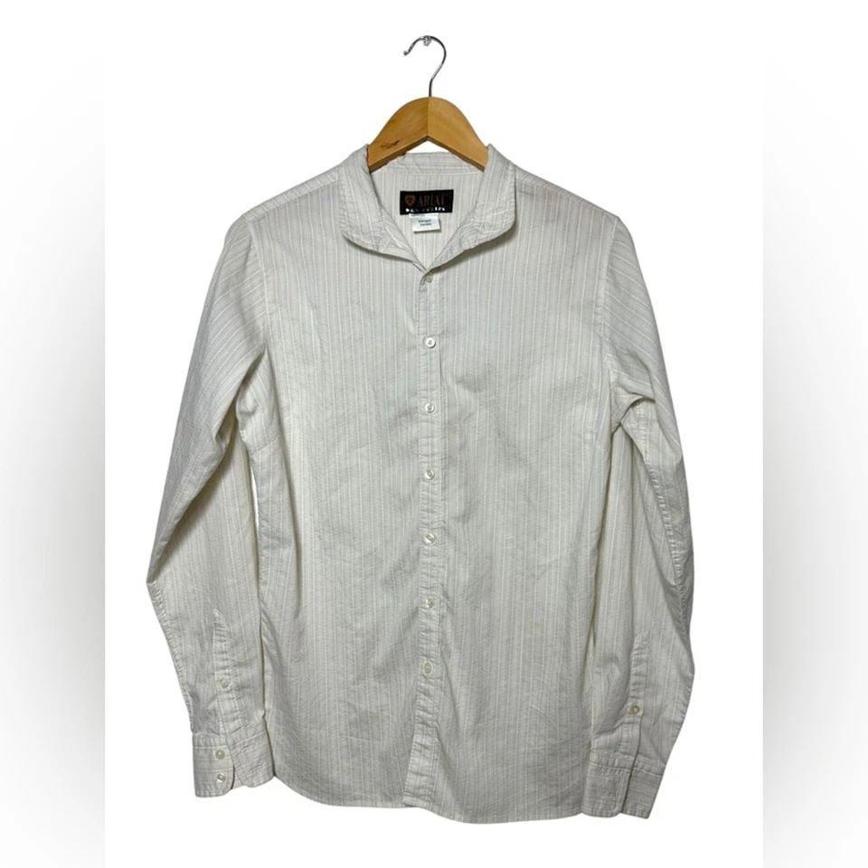 Camisa Ariat Pro Series Manga Larga Abotonada | Mezcla de Algodón | Rayas Blancas | 36 Foto 1 de 4