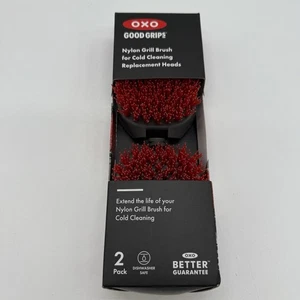 OXO SoftWorks 2 Pack Nylon Grill Brush Replacement Heads Clean Cold Grill Grates - Picture 1 of 6