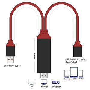 Phone to TV 1080p Universal HDMI HDTV AV Adapter Cable For Cell Phone & Tablets