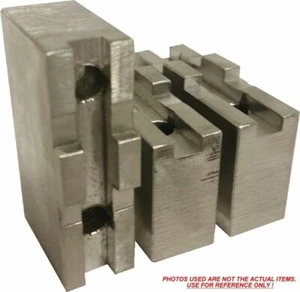 WK-6200AF ALUMINUM SOFT JAWS FOR KNCS / ROTA 6" CHUCK 2" HT 3 PCS - Picture 1 of 2