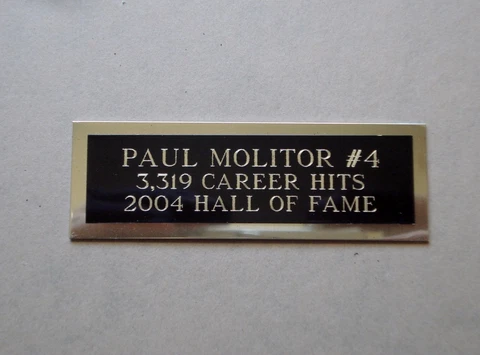 Paul Molitor Baseball Card Plaque or Baseball Ball Cube Nameplate 1" X 3" Cover