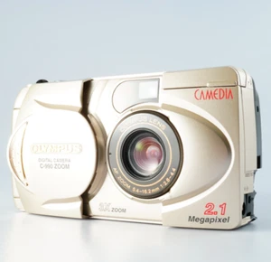 EX+5 OLYMPUS CAMEDIA C-990 ZOOM Digital Camera w/ Smart Media 64MB JAPAN - Picture 1 of 23