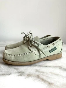 PARABOOT BLUE SUEDE MOCASSIN SHOES SIZE 7 - Picture 1 of 8