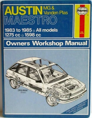 Haynes Austin Maestro 1983-1985 Tutti i Modelli Proprietari Manuale Officina - Immagine 1 di 4