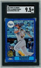 Wander Franco RC 2022 Topps Series 2 Chrome Blue Refractor 6/150 SGC 9.5 MT+