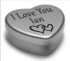 I Love You Ian Mini Heart Tin Gift For I Heart Ian With Chocolates or Mints