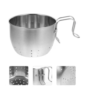 Fruit Washing Basket Stainless Steel Drain Basket Bowl Metal Pasta Strainer - Picture 1 of 10