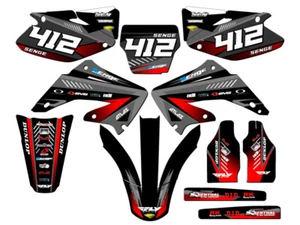 2004-2012 CR 125 R SURGE Black Senge kit de gráficos compatible con Honda - Imagen 1 de 10