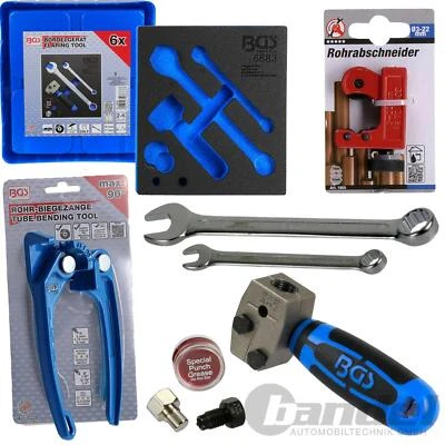 BGS BÖRDEL-GERÄT BREMS-LEITUNG 4.75 mm 3/16" + ROHR-BIEGEZANGE + ABSCHNEIDER - Bild 1 von 4