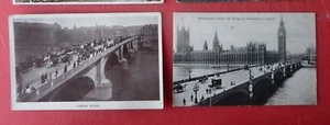 2 postales de Londres Westminster Bridge 1907 y London Bridge 1906  - Imagen 1 de 2