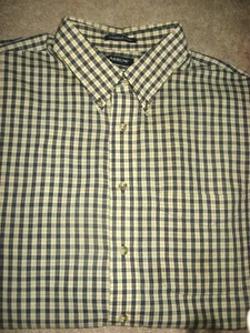 Mens Yellow Black Check ARROW Short Sleeve Shirt XL - Picture 1 of 1
