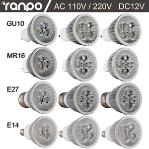 1/10PCs à Variation LED Spot Ampoule GU10 MR16 E27 E14 9W 12W 15W 220V 12V - Picture 1 of 27