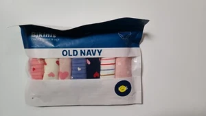 Old Navy Underwear Underpants Girls Bikinis Stripes Hearts 7pk S M L XL New - Picture 1 of 1