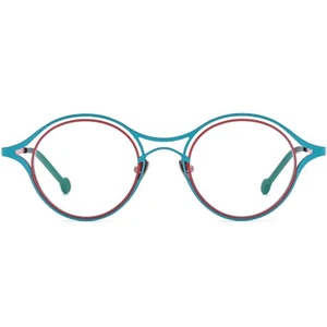 Gafas geométricas para mujer hombre gafas redondas de titanio marcos de metal claro - Imagen 1 de 14