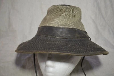 Sombrero Cabeza Roja Safari Pesca Caza Paisajismo XS Imitación Cuero y Malla ¡¡LEER!!! Foto 1 de 4