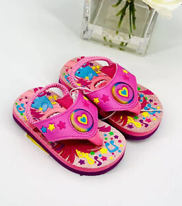 TROLLS LIGHT-UP Flip Flop Sandal Toddler Girl’s Small 5/6 Shoe Pink NEW