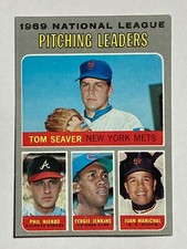1970 Topps Baseball National League Pitching Leaders Tom Seaver Juan Marichal