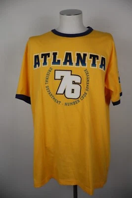 SPALDING ATLANTA MAGLIA UOMO TG XL MAN T-SHIRT CASUAL VINTAGE COTONE COTTON - Imagen 1 de 4