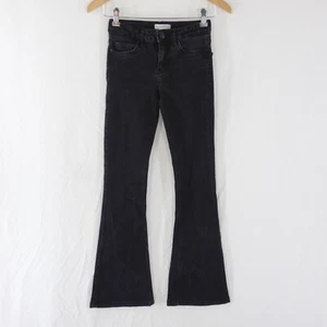 Zara Jeans Black Flared Leg Bootcut Slim Fit High Rise 70s Retro EU 34 UK 6 - Picture 1 of 9