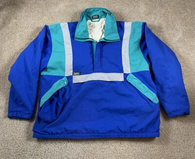 Jaqueta de moletom vintage Etonic Golf Wear Gore Tex poliéster 1/4 zíper masculina tamanho 2XL - Imagem 1 de 4