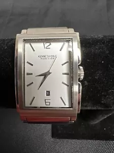 Kenneth Cole Reaction KC3501 P93-06 Herrenuhr, silberfarben 32 mm, schwer, Neu mit Etikett " - Bild 1 von 21