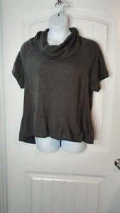 Avenue 18/20 Kurzarmpullover schiefergrau Wasserfallausschnitt - Bild 1 von 5