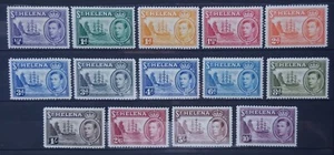 St Helena KGVI 1938-44  Full Set  Mint mostly NH sg 131-140 - Picture 1 of 2