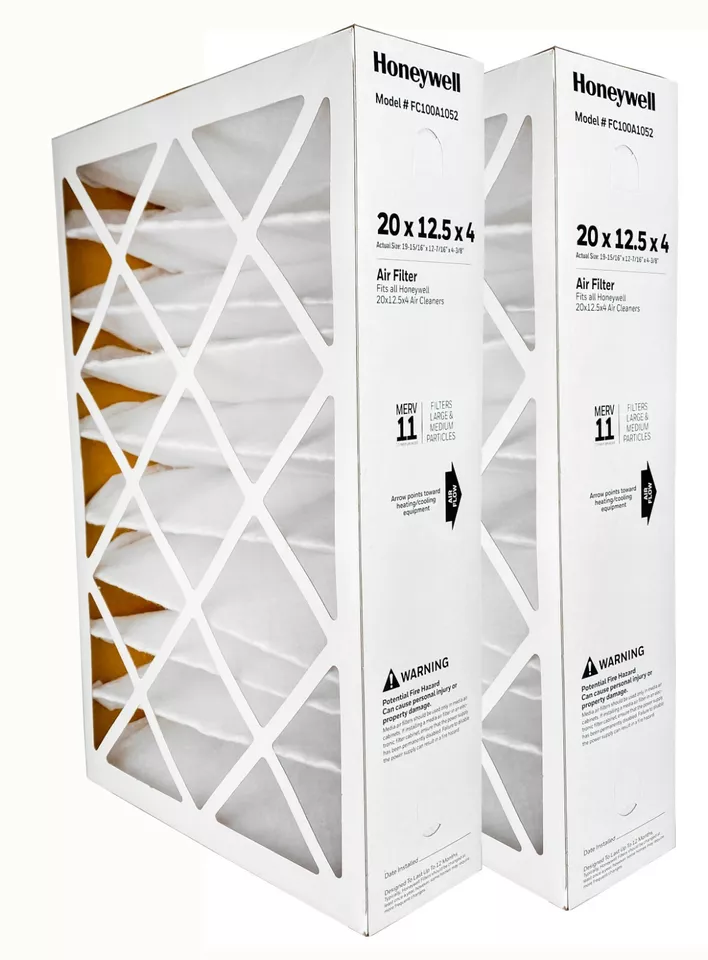 Filtro de aire plisado Honeywell FC100A1052 (paquete de 2) - 20" x 12,5" x 4", MERV 11 Foto 1 de 1