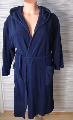 Dünner leichter Bademantel dunkelblau 44/46 knielang - Bild 1 von 4