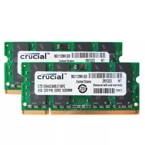 8GB 2x4GB PC2-6400 800MHZ 200P Laptop SDRAM SODIMM For Dell Inspiron 1545 Memory - Picture 1 of 5