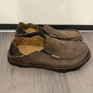 Zapatos sin cordones Olukai Moloa marrón para hombre talla 12 marrón playa espuma vacaciones - Imagen 1 de 12