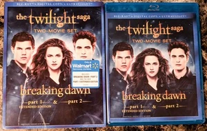 Twilight Breaking Dawn Part 1 & 2 Blu-ray + Digital Copy 2-Disc Set w Slipcover - Picture 1 of 1